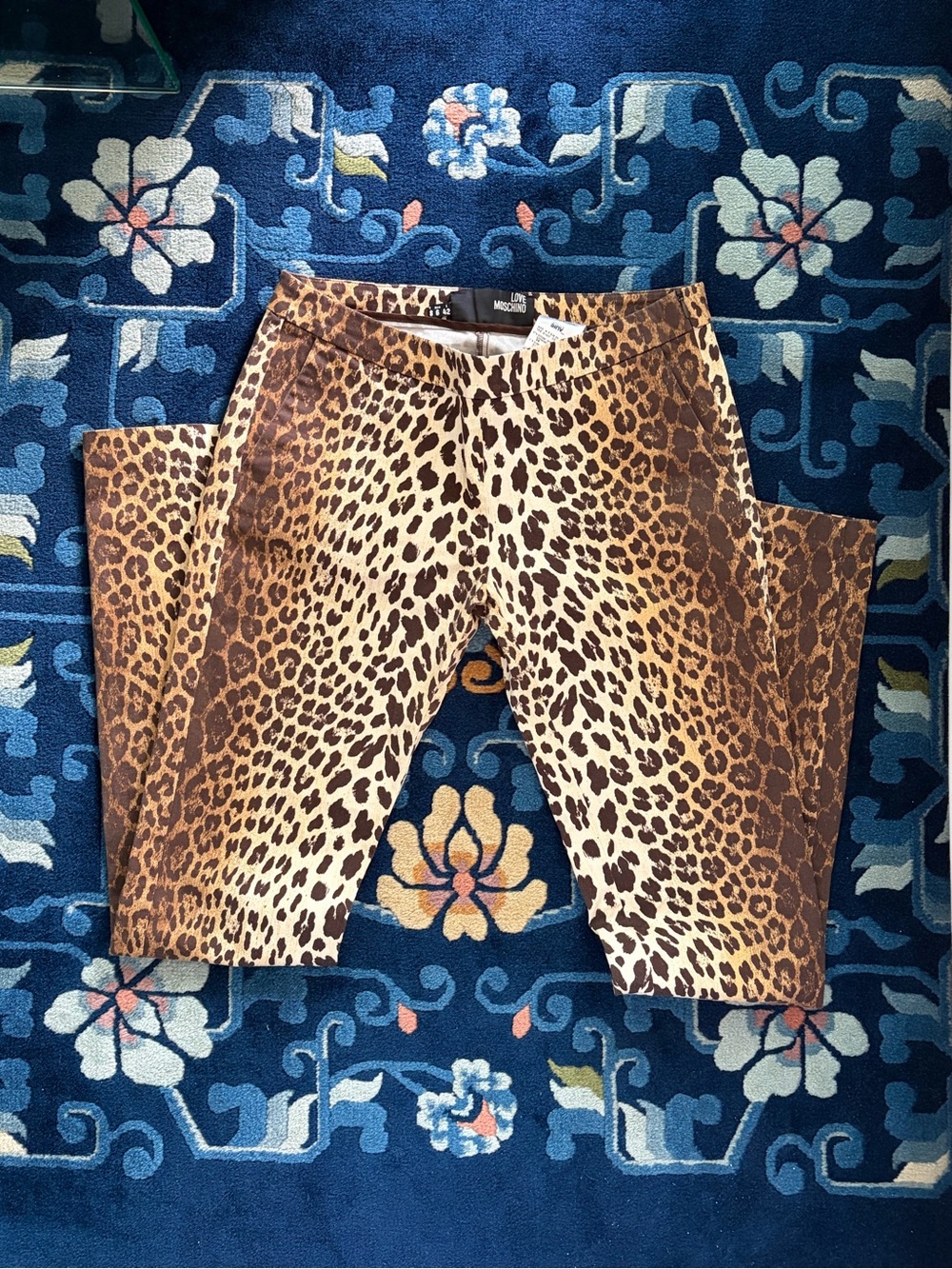 Love Moschino Leopard Print Cigarette Pants - US 6